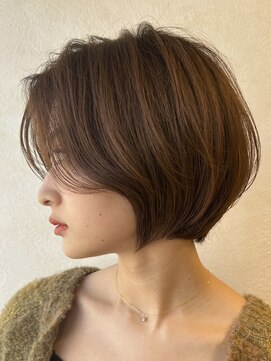 ロンドブルーム 天神大名店(Lond Bloom) ミルクティベージュカラーミニボブ大人ショートボブショート