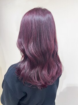 ブカブク(BUKA BUKU) セミロング　チェリーピンク　ブリーチなし