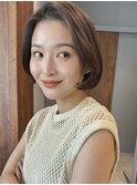 ボブパーマ ワンカールパーマ 丸みボブ 顔周りレイヤー 表参道
