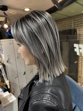 ラフ(LAFF) #黒髪#ボブルフ#ネビージュ#小顔#ワンレン