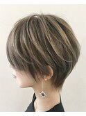 ダブルカラー×ミルクティーベージュ×コンパクトショート