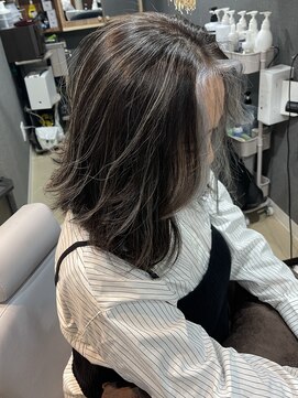 トレント(ToRrent) 結べるボブ 白髪ぼかしハイライト 30代40代50代