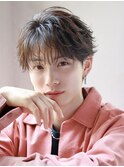 フェザーパーマシースルーニュアンスパーマフェザーショート韓国