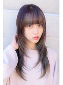 小顔くびれロングレイヤー20代30代40代◎前髪ワイドバング美髪