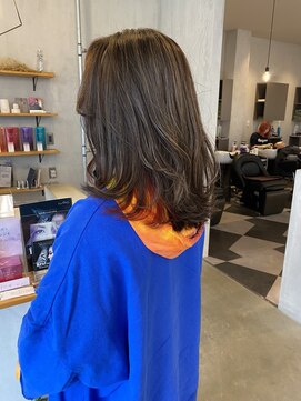 シェル 津山の手店(shel) ハイライト×インナーカラーレッド