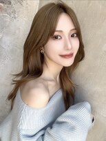 エインアンリー 明治神宮前(AIN.ANLY.)&nbsp;レイヤーミディアムくびれロングラベンダーピンクベージュ