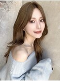 韓国ヘア顔周りレイヤー青髪似合わせカット20代30代