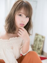 ブルー 博多(Blue)&nbsp;博多/髪質改善/デザインカラー☆パールベージュふんわりミディe