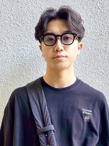 シエン 恵比寿(CIEN)&nbsp;men's hair/ナチュラルセンターパート/シースルーウルフ/恵比寿