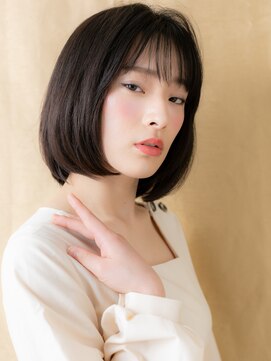 カバーヘア 上尾西口店(COVER HAIR) 小顔ワンカール美髪艶感ストレート黒髪ボブディX上尾30代40代