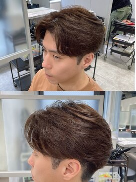 キートス(Kiitos) 【ブラウンカラー×毛流れセンターパート】