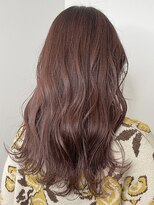グラムビューティー 足利(gram beauty)&nbsp;透明感髪質改善カラーくびれ巻きロングピンクブラウン春カラー