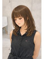 ラ ポルト ドゥ サワ(La Porte de SAWA) 簡単◎1カールミディアムレイヤはー×時短ヘア