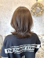 ディーヴァヘアーエズ(DIVA hair Eze) ブリーチなし/小顔レイヤーボブ/アッシュベージュ/結べる長さ