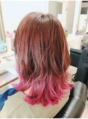 ピンクグラデーションカラー♪