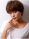 ニュアンスパーマ  毛先パーマ アッシュブラウン 厚めバング