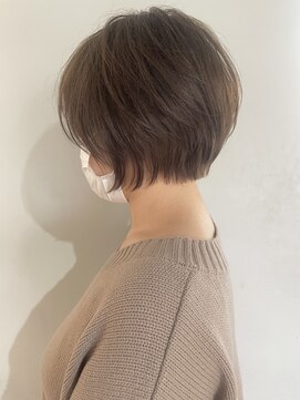 リバレッジ 白金(Leverage) 柔らかグレージュ重めショートボブ 担当 濱口