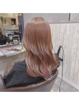 ノンダメージサロン ステラバイボヌール(Stella by Bonheur) 【stylist片山】サーモンピンクカラー