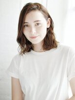 ヘアメイク ナル(hair make nalu) かきあげバングのセミウエットカールスタイル