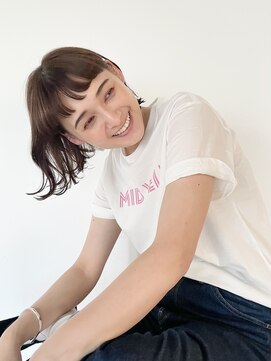 パーク(PARK) ショートバングミニボブパーマボブ眉上前髪