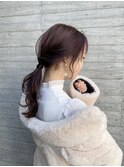 pink brown × hair arrange