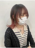 インナーカラー×ウルフカット