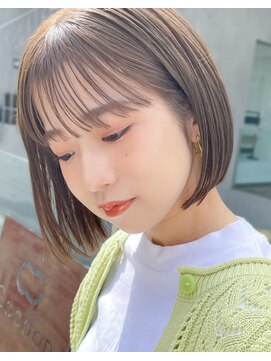 ガーデン オオタカノモリ(garden otakanomori) ニュアンスカラー×ヌーディーベージュ×コンパクトミニボブ