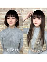 エクステ専門店 あるじゃんすー 水戸店&nbsp;アッシュブラック×ホワイトアッシュ#シールエクステ#韓国#水戸