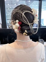 アルバム 銀座(ALBUM GINZA)&nbsp;黒髪ロンググレージュ韓国ヘアオリーブグレー_ba468931