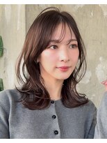 くびれヘア/ひし形レイヤーカット/30代40代/大人ミディアム