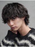 渋谷波巻きスパイラルパーマメンズボブウルフカット19時以降