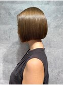 【髪質改善】ブリーチなしヘーゼルベージュ×ボブ　YUKA