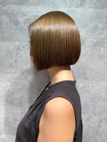 バランス 原宿 表参道(balance)&nbsp;【髪質改善】ブリーチなしヘーゼルベージュ×ボブ　YUKA