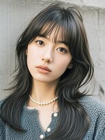 エイチ ウルフカット 大阪梅田(811)&nbsp;ハイライトクラゲヘアミニボブ成人式パーマミディアム裾カラー