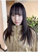 レイヤーカット/黒髪/ココアベージュ/オリーブベージュ/小顔/柏