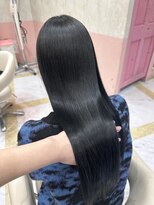 リー 梅田(Lee)&nbsp;arisa/プレミアム髪質改善カラー/ブルーブラック/艶髪/ケア