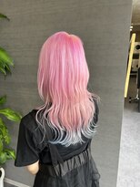 ヘアーディア みどり店(Hair...DiA)&nbsp;塩基ピンク×裾ブルー