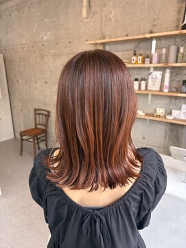 エマ 浦上駅前店(EMMA) オレンジブラウン×premium透明感ケアカラー