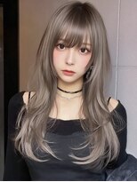 レア 新越谷(LEA) 韓国風ロングレイヤー × ベージュブラウン
