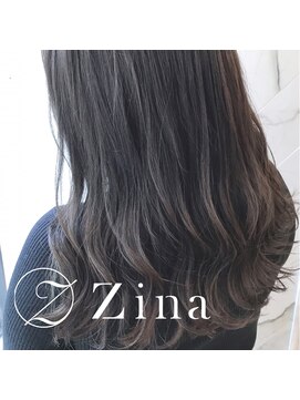 ジーナ 銀座中央通り(Zina) 重めセミロング×ラベンダーアッシュ