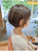 【morio原宿】耳かけ丸みショート ナチュラルインナーカラー