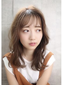 ブリス(VLISS) マロンベージュウエーブ_Aラインボブくすみベージュ