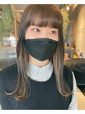 ロングヘア/インナーカラー/イヤリングカラー/ベージュ