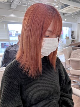 イリス(ILiss) オレンジヘアー/オレンジヘアカラー/オレンジカラー/渋谷美容室