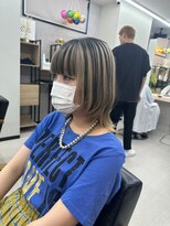 アリープパロット(ALEAP parrot)&nbsp;ウルフボブ×ハイライト【ALEAP parrot/多賀】