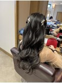 ヘアアレンジ/ハーフツイン/ヘアセット