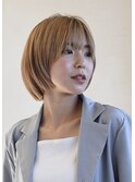 サイドバング×金髪ショート