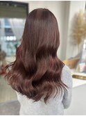 艶カラー/カシスピンク/グラデーション/ゆるふさウェーブ/カール