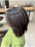 ハイライト_白髪ぼかし_脱白髪染めハイライト