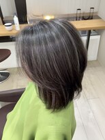 アップ(A+hair) ハイライト_白髪ぼかし_脱白髪染めハイライト